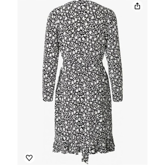 Samsoe Samsoe  Black white Floral Mini Dress L - Picture 9 of 9